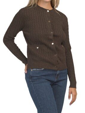 CHLOE & JASMINE Long Sleeve Ribbed Lady Cardigan